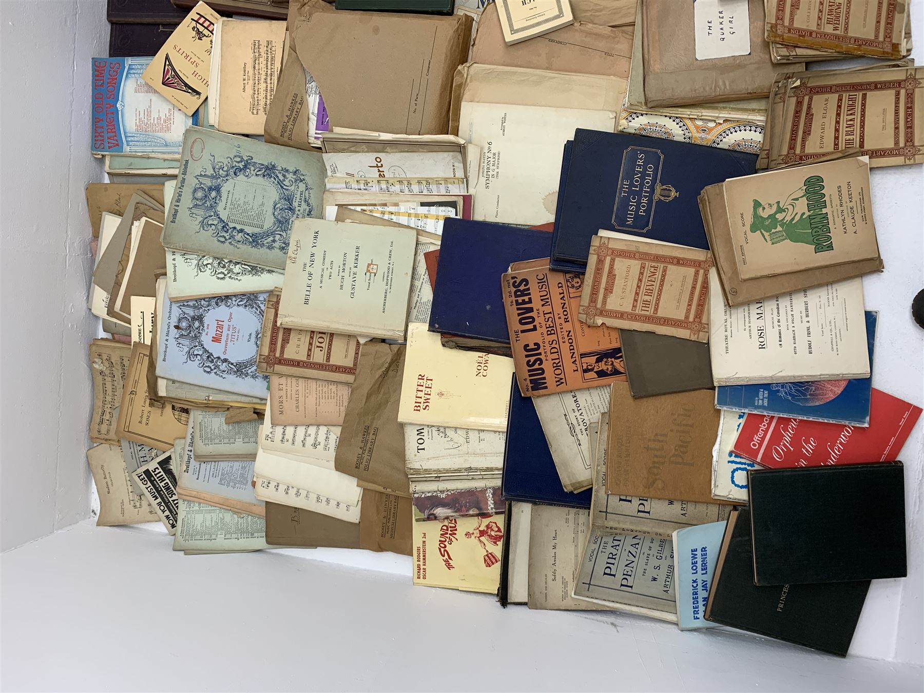 Steinway & Sons - late 19th century figured walnut upright piano, iron framed and overstrung, model no. 56174 circa. 1886, W154cm, H137cm, D70cm, together with a quantity of sheet music