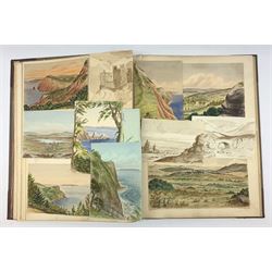 Victorian commonplace album containing original watercolours and pencil drawings, inscribed on the first page 