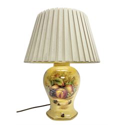 Aynsley Orchard Gold lamp with pleated shade