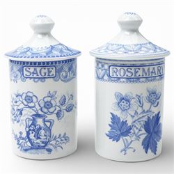 Set of six contemporary Spode 'The Spode Blue Room Collection' Spice Pots, boxed