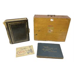 No 2 model Ellams Duplicator Ban Tam, together with a leather bound photo album and a 'Wills's cigarette card Album' full of cigarette cards