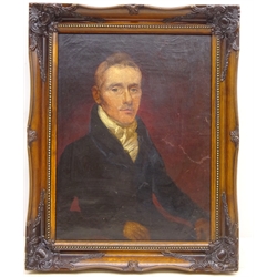  Portrait of a Gentleman, 19th/early 20th century oil on canvas unsigned 39.5cm x 29.5cm   