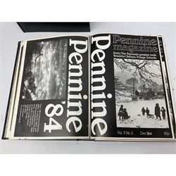 Eight books by David Bellamy on watercolour painting; and two bound volumes of Pennine Magazine 1981-84 (10)
