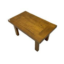 Rustic oak rectangular coffee table