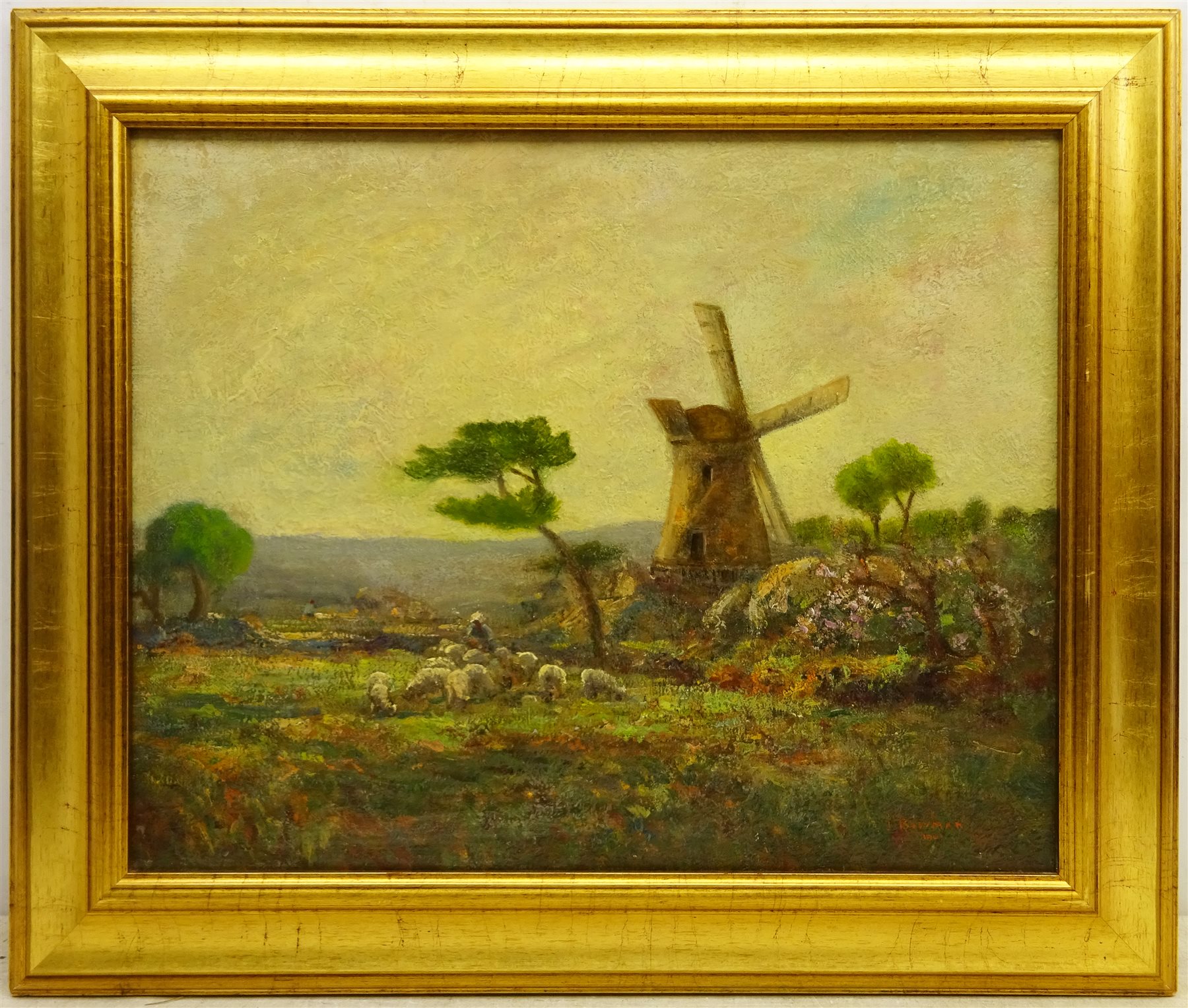 John Bowman (Staithes Group 1872-?): Ugthorpe Mill near Whitby, oil on canvas signed and dated 1901, 42cm x 52cm
Provenance: exh. Peter Haworth, Milnthorpe Cumbria; with Phillips & Sons Fine Art, Marlow June 1978 