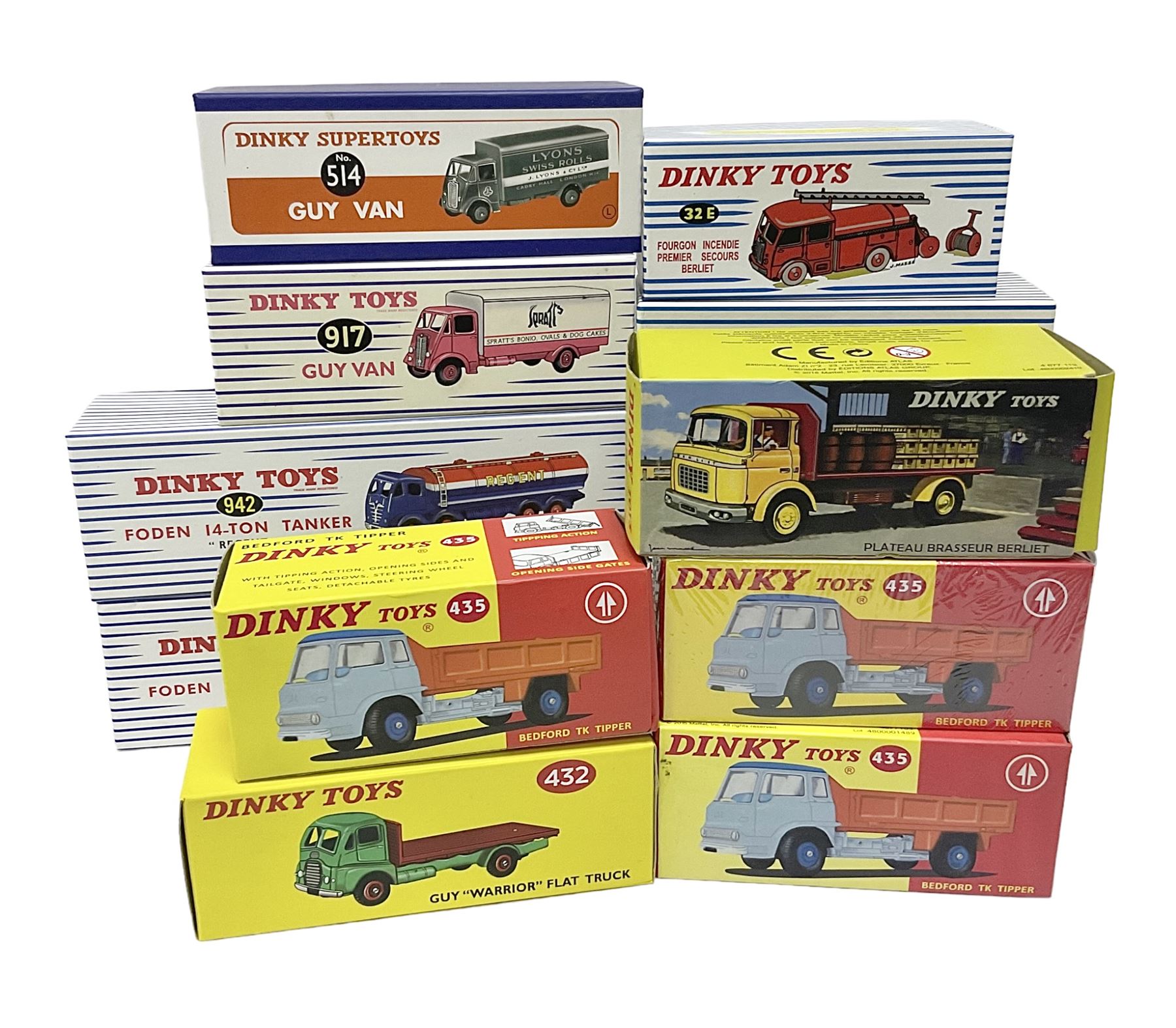 Dinky (Atlas Editions) - thirteen commercial vehicles comprising