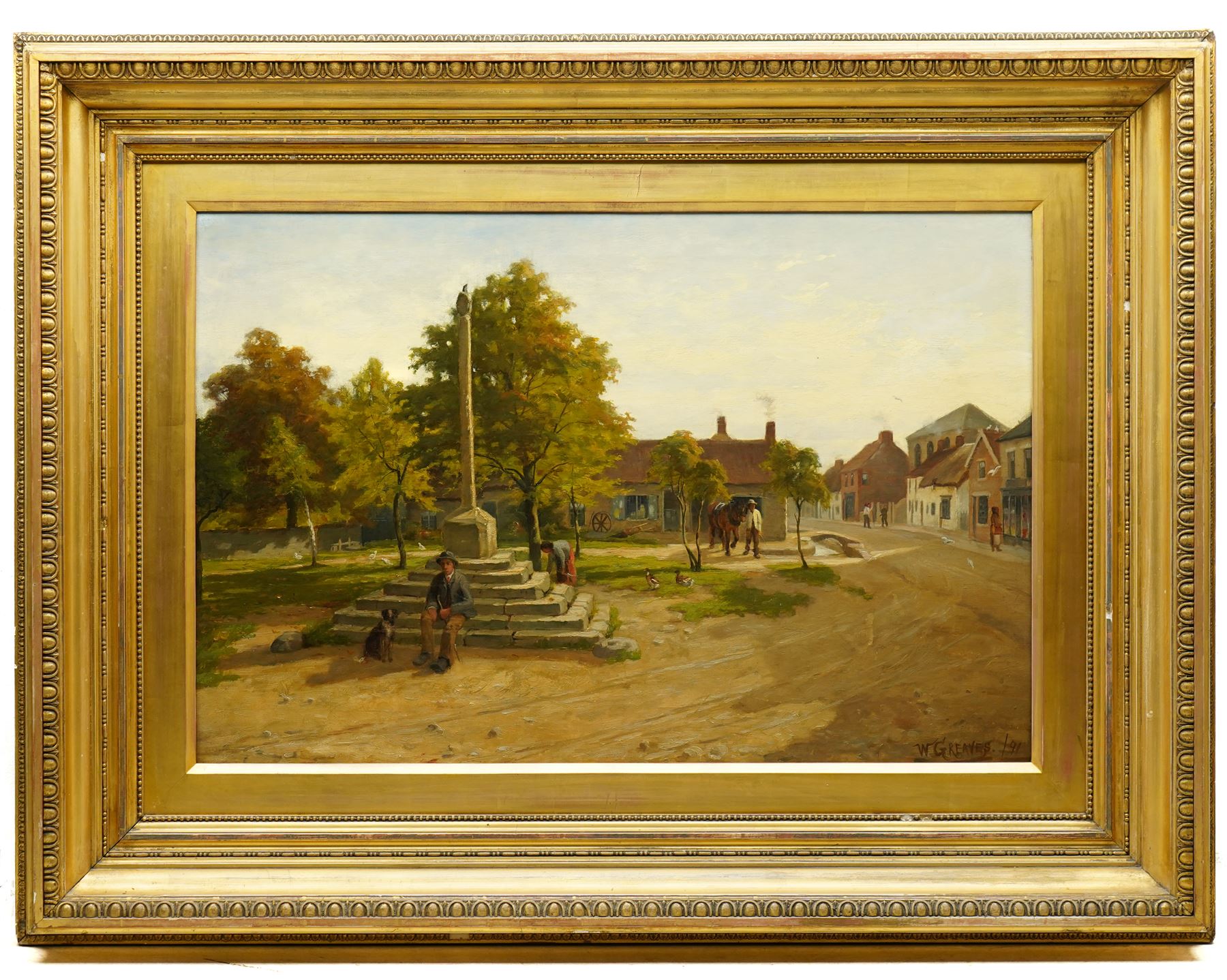 William Greaves (British 1852-1938): Thornton Le Dale, oil on canvas signed and dated '91, 50cm x 75cm