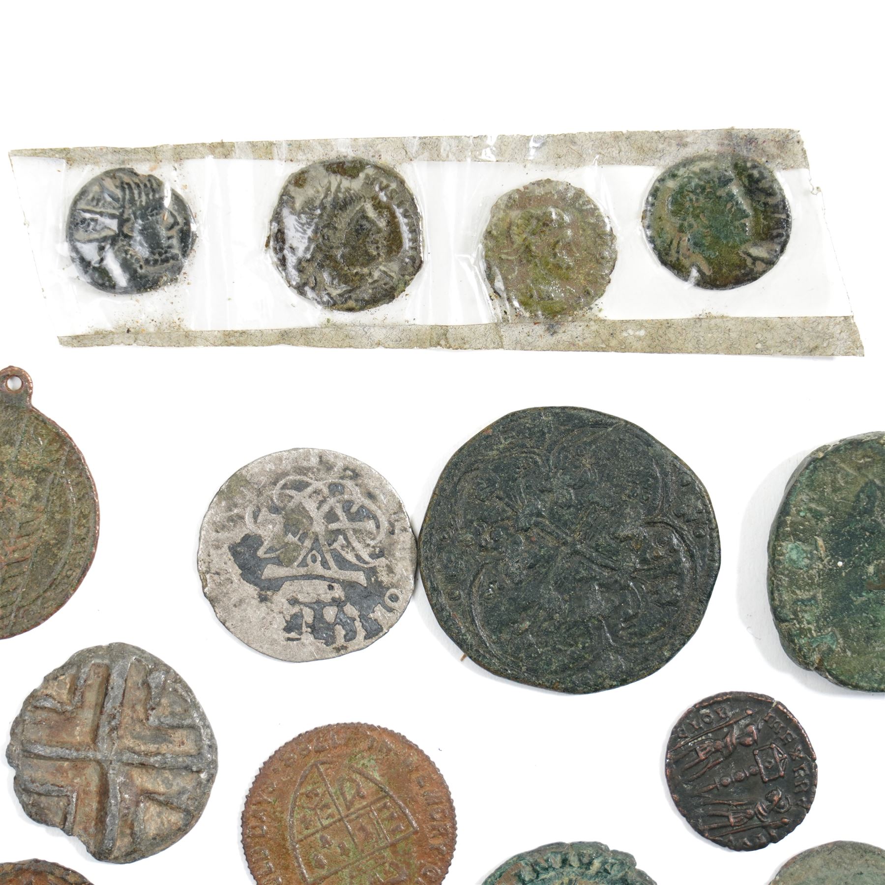 Collection of predominantly Roman bronze coinage with some Saxon and later examples (19)