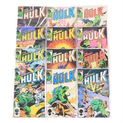 Sixty Marvel Bronze Age and later 'The Incredible Hulk' comic books, spanning years 1984-1992, comprising issues #302-#347, #349, #351-#357, #394, King Size Specials #2 and #3 and annuals #11, #12 and #15