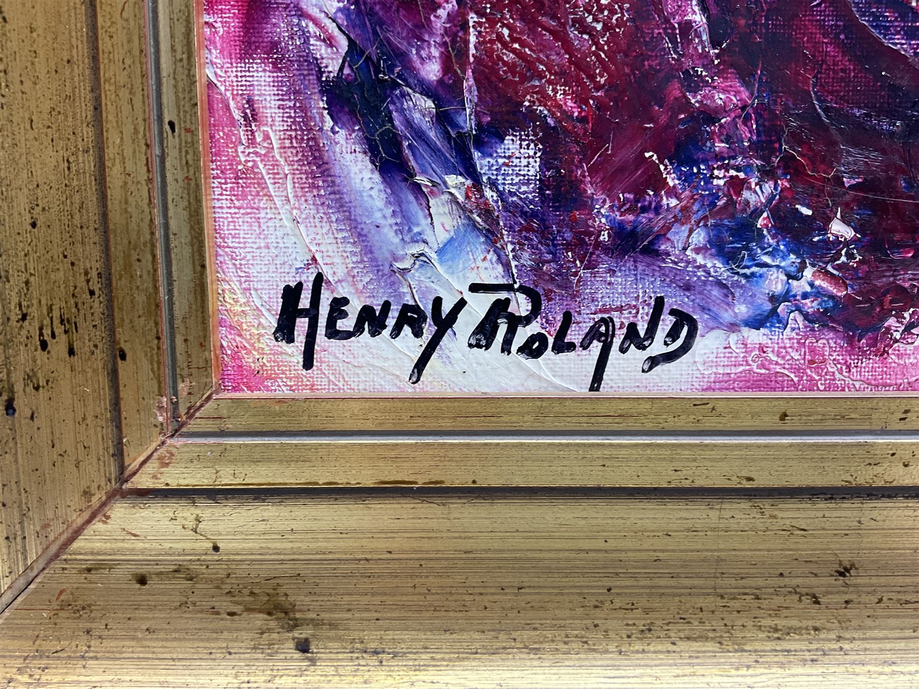 Henry Roland (Belgian 1919-2000): 'Honey Moon', oil on canvas signed, titled verso 68cm x 58cm