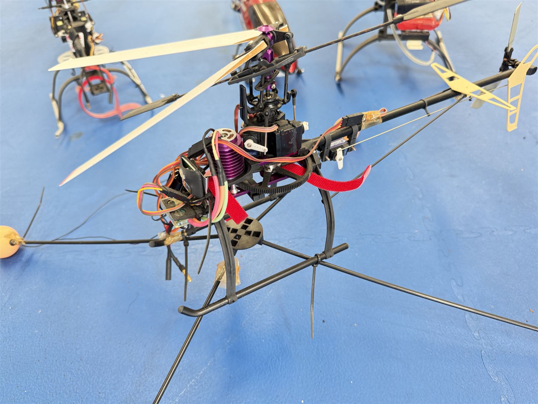 Four RC radio controlled helicopter models