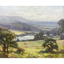 Augustus William Enness (British 1876-1948): View over the River Wharfe, oil on canvas signed l.l. 49cm x 59cm