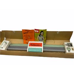 Underwood manual typewriter with original cover and Knitmaster Knitting machine in original box with instructions. 