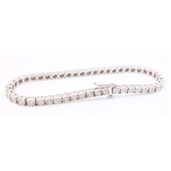  9ct white gold diamond tennis bracelet hallmarked diamonds = 1 carat   