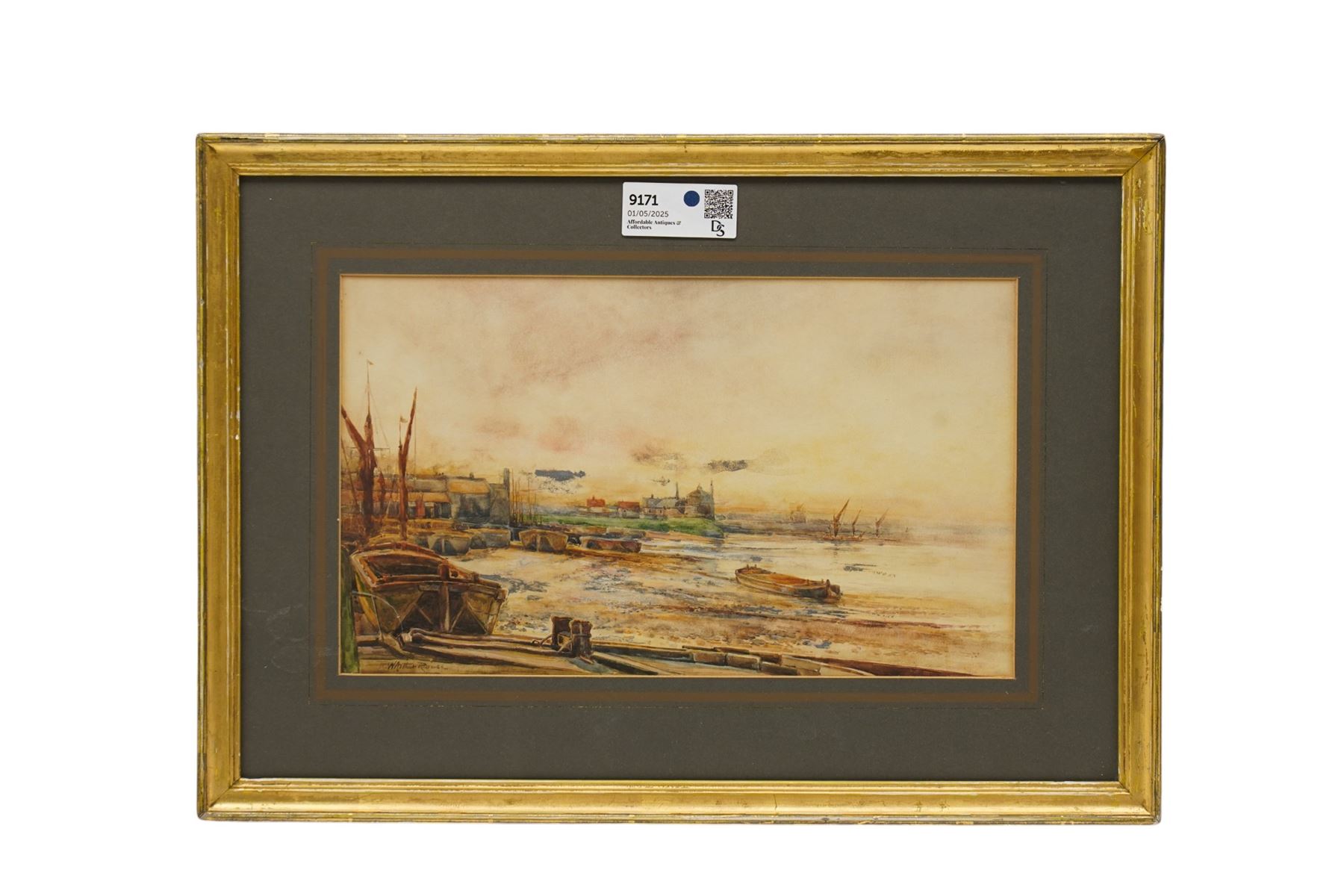 Robert William Arthur Rouse (1867-1951) Harbour Scene, watercolour signed 22cm x 38cm