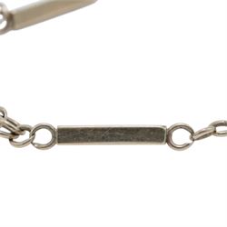 9ct gold rectangle link bracelet