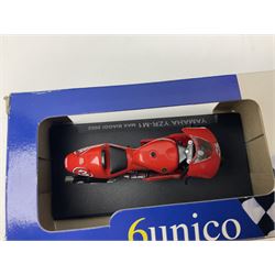 Fifty-one die-cast models of motorcycles by Maisto, Protar Italeri, Welly etc; many in perspex display boxes, some in window boxes and some unboxed