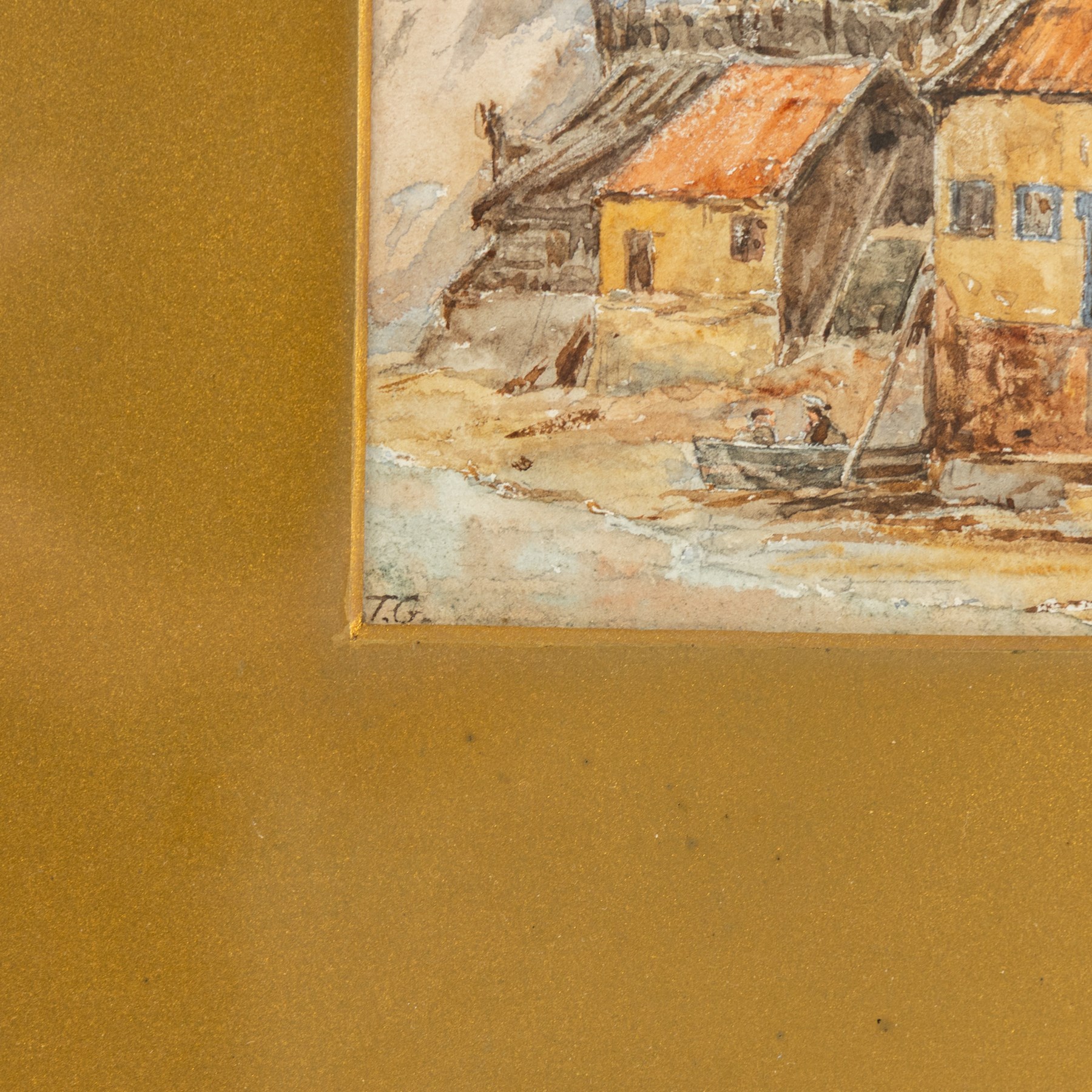 T G (Late 19th century): Whitby East Cliff, watercolour signed with initials 17cm x 12cm