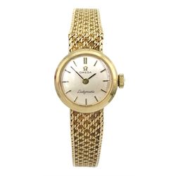 Omega Ladymatic 9ct gold bracelet wristwatch,  cal. 661, hallmarked, boxed