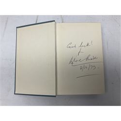Douglas Bader signature - Reach For The Sky by Paul Brickhill. 1955 Companion Book Club Edition. Signed on the fep and dated 8/10/79.