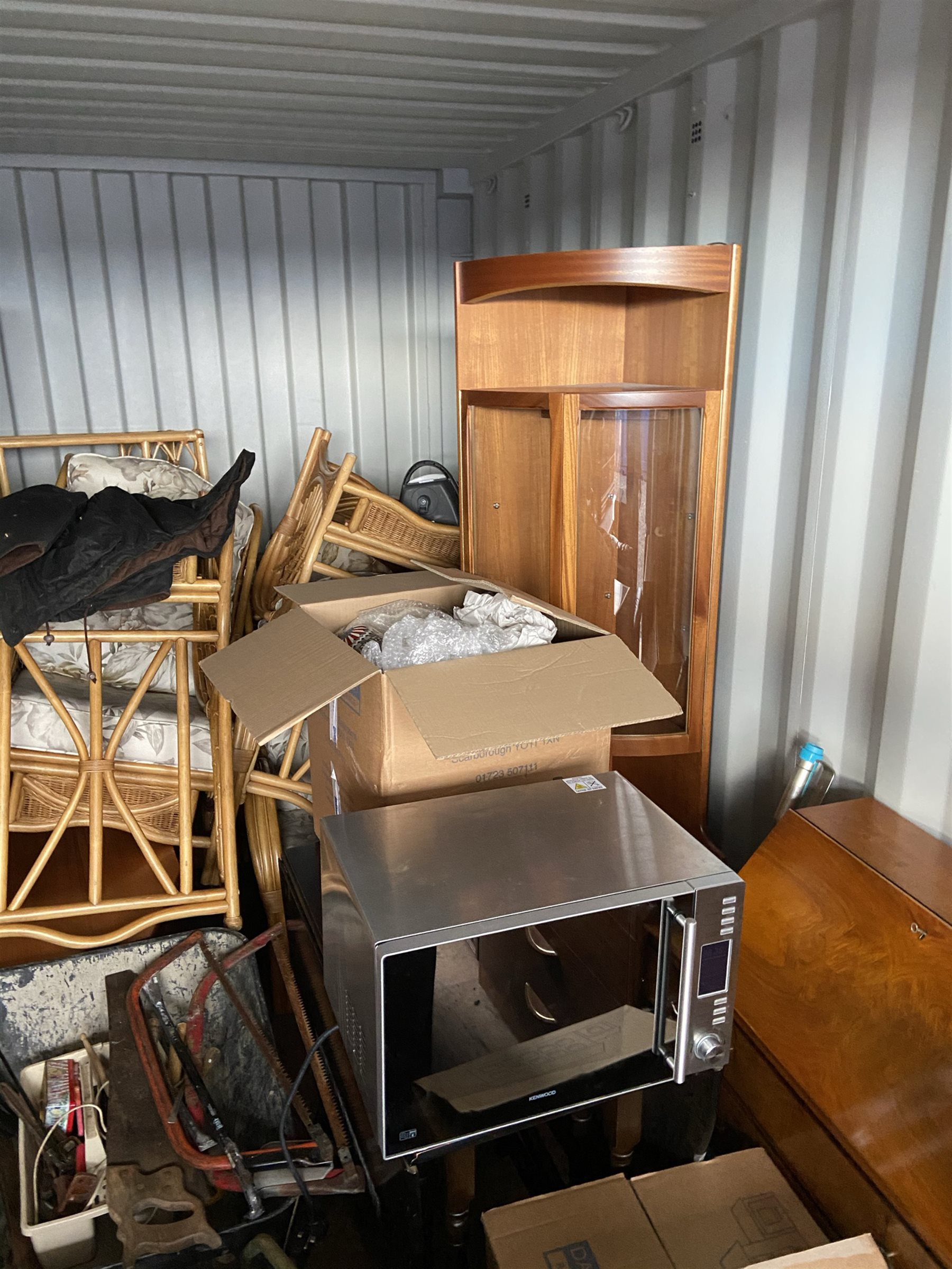 Container Contents Auction - entire container contents to include chest freezer, washers, fridge, pine furniture, leather chair, microwaves, cane conservatory suite and much more.
Location: Duggleby Storage, Scarborough Business Park YO11 3TX Viewing: Strictly by appointment call 01723 507111. Please note: all contents must be removed by Friday 11th December, items not collected by this time will be disposed of or resold on behalf of David Duggleby Ltd. This does not include the container.