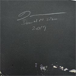 Daniel Martin Sullivan (American 1980-): 'Retrograde' and 'Abstract', oil on panel and oil on card signed and dated 2019 verso max 25.5cm x 25.5cm (2) (unframed)
Provenance: The Art House, Michigan, USA