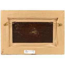 Circle of John Ward of Hull (British 1798-1849): British and Dutch Ships at Sea, pair oils on panel unsigned 13cm x 23cm (2)