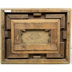 R Coverdale (British 19th/20th century): Fishing Yawl and other Masted Vessels at Sea, oil on canvas signed with initials, signed and dated '78 verso 22cm x 34cm