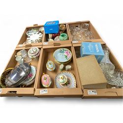 Collection of hand-painted ceramics, including Royal Doulton examples, signed by Ellen Tat...