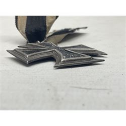 WW1 German Iron Cross 2nd Class with ribbon; ring indistinctly stamped
