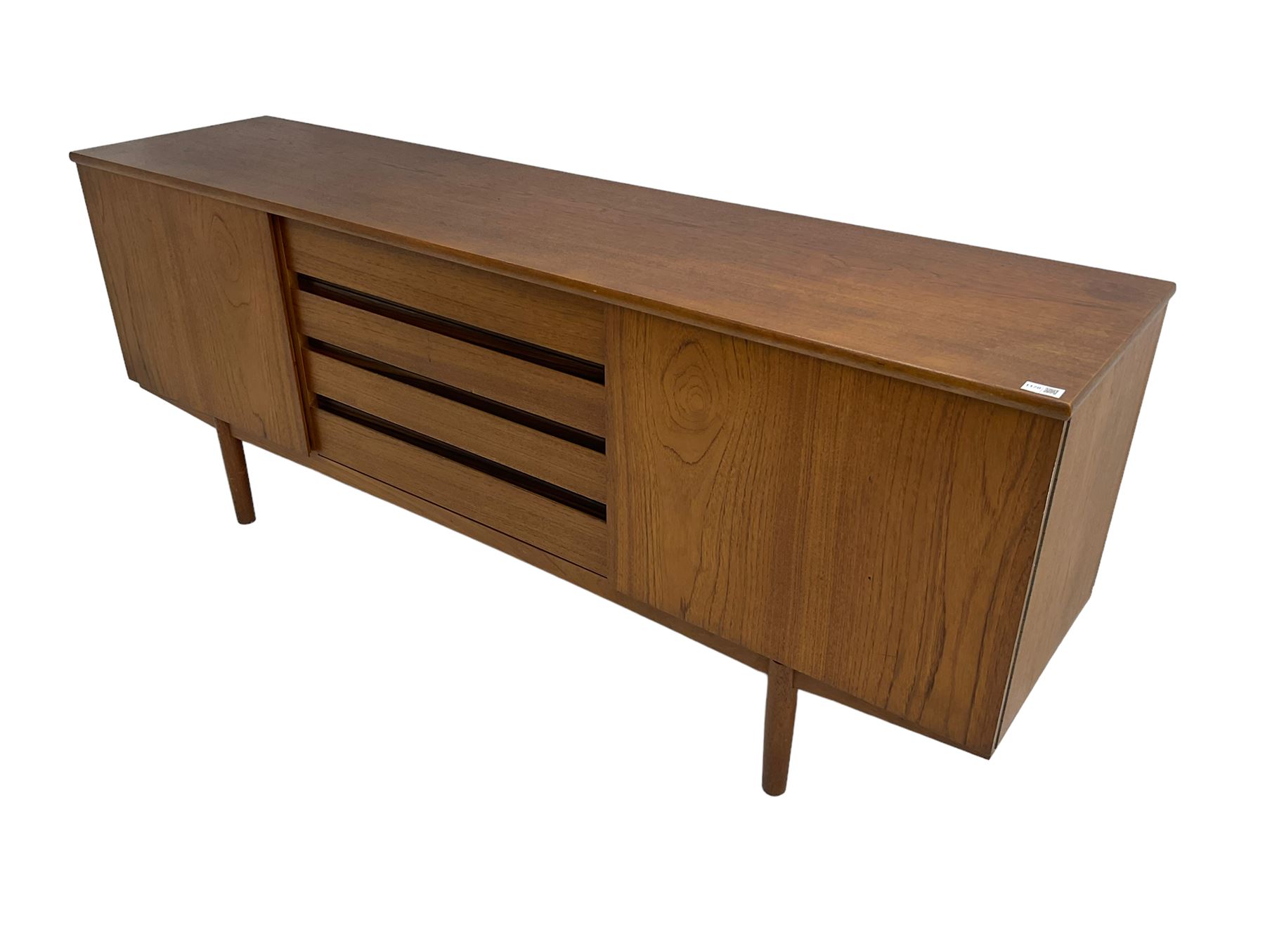 Vanson - mid-to late 20th century teak sideboard, fitted with four drawers and two cupboards