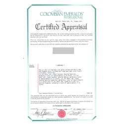 Pair of 14ct gold emerald, ruby, sapphire and diamond half hoop earrings, in satin gold finish by by Colombian Emeralds International, boxed with certificate 