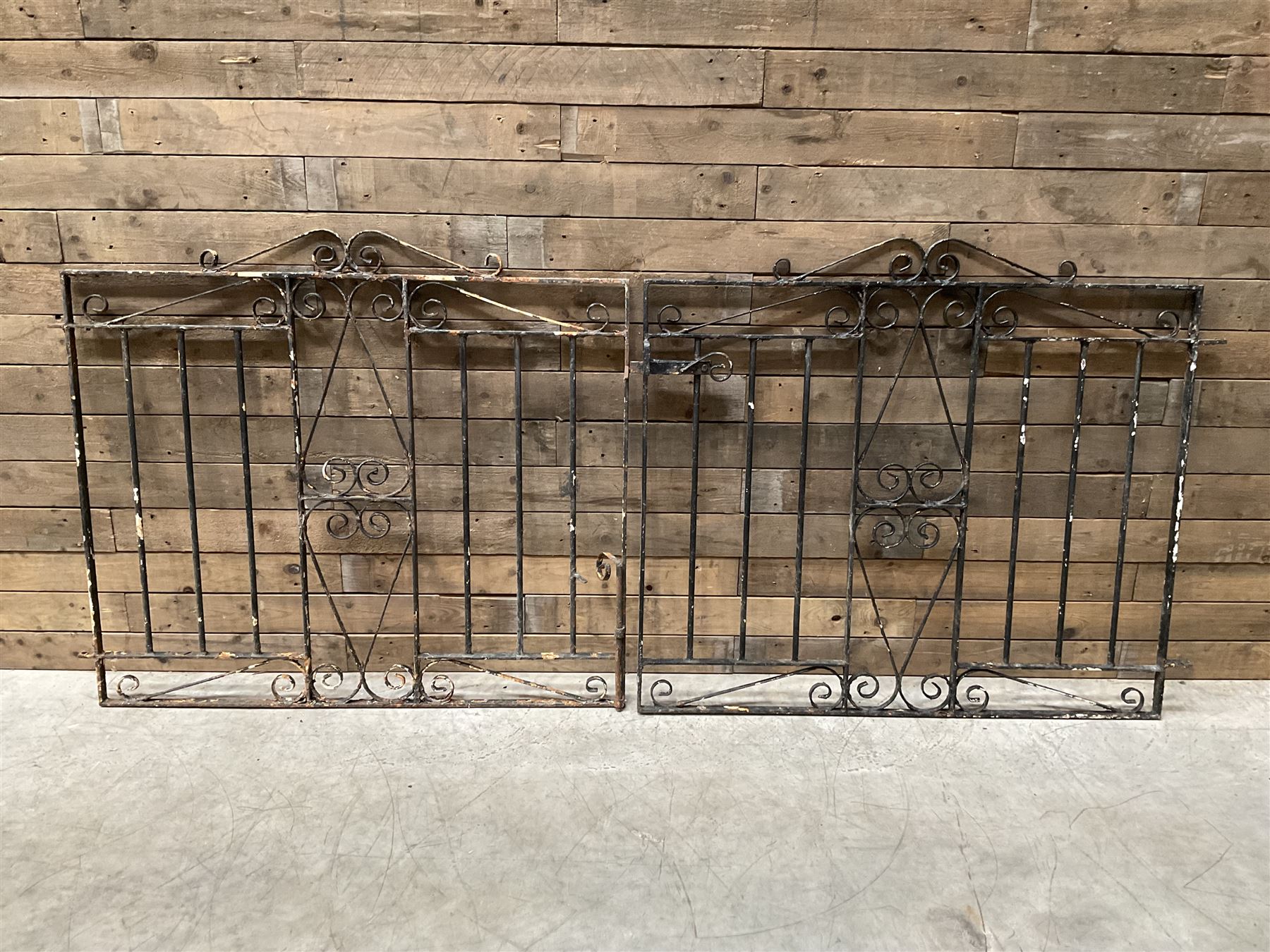 Pair of wrought iron garden gates