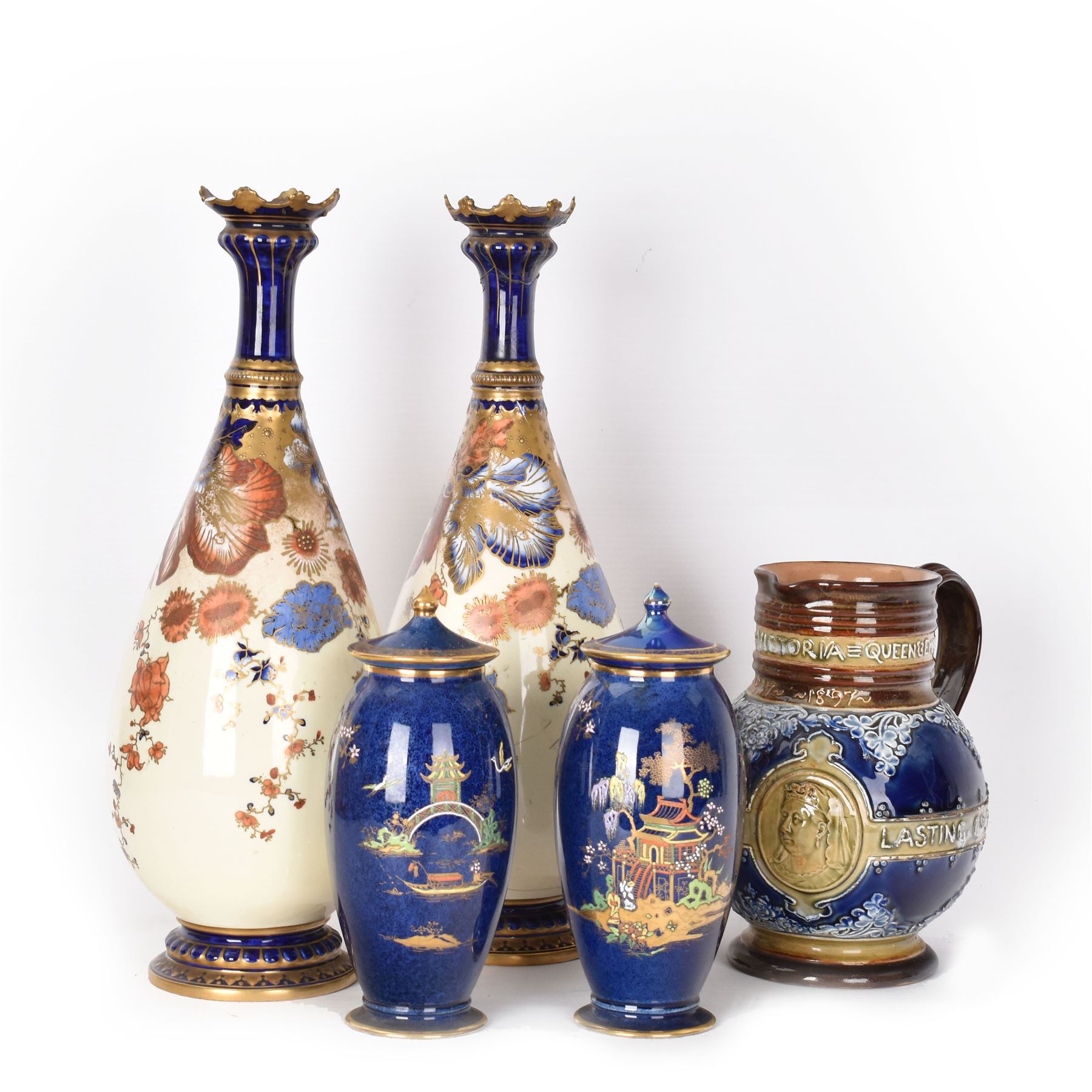 Doulton Lambeth Queen Victoria diamond jubilee jug | Ceramics | 107344