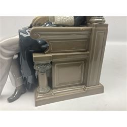 Lladro figure, Justice, modelled as a judge sat in a char, sculpted by Salvador Furió, with original box, no 5489, year issued 1988, year retired 1993, H34cm 