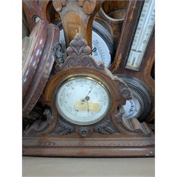 Collection of barometers and barometer parts, in two boxes