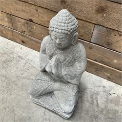 Cast stone garden figure - meditating Buddha