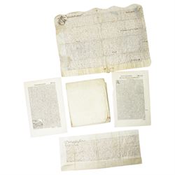 Two pages of 16th century German text referencing Columbus 31cm x 19cm, Charles I Confirma...