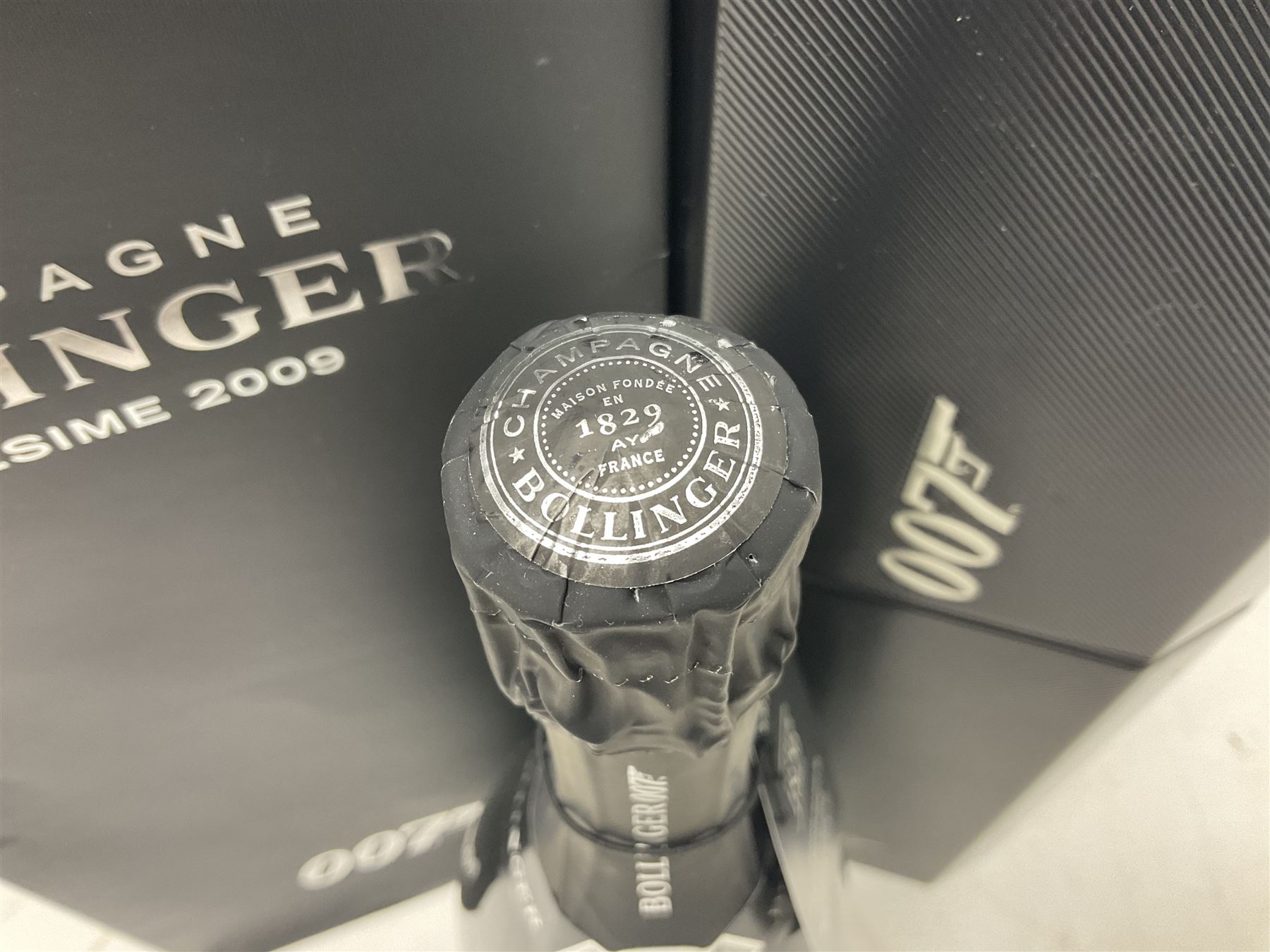 Bollinger Millesime, 2009, James Bond 007 Spectre champagne, housed in original black twist open presentation case, bag and tag, 75cl, 12% vol
