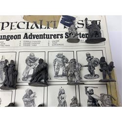 Citadel Miniatures; Games Workshop Dungeon Adventurers starter set in original box, with further associated miniatures 