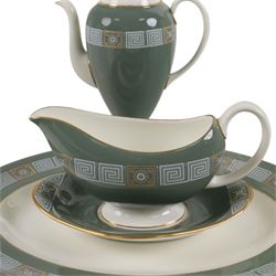 Wedgwood Asia pattern part dinner and coffee service, including coffee pot, covered sucrier, milk jug, five cups and saucers, five dinner plates, etc  