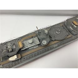 Model of the WWII K-Class Destroyer HMS Kelly, fitted with remote control equipment, untested (no controller), approximately L110cm