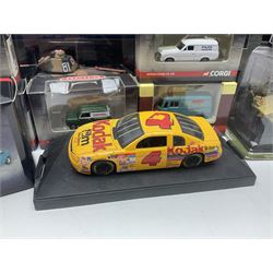 Thirty-eight modern die-cast models/sets  including Corgi and Lledo 1:76 scale Trackside vehicles; Unimax, Atlas and other tanks; TV & film related; advertising and promotional; QEII 80th Birthday etc; all but one boxed (38)