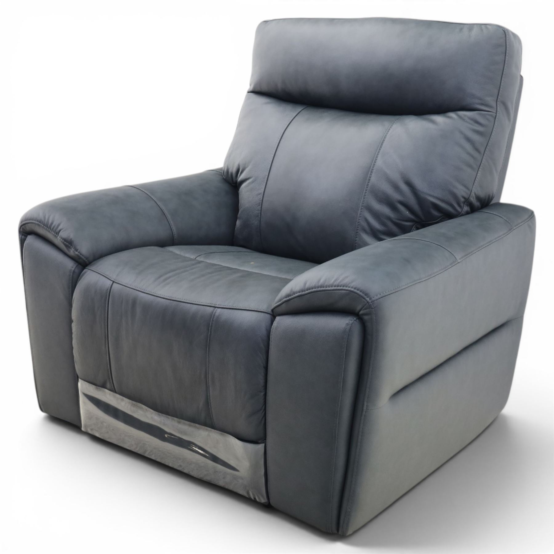 Roseland Furniture - 'Deana' electric recliner armchair, upholstered in blue leather