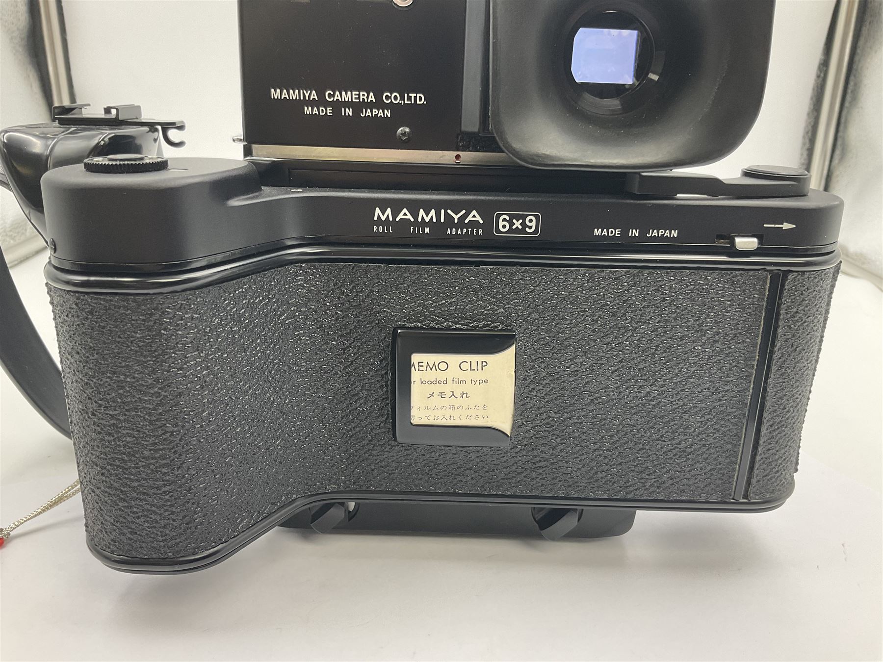 Mamiya Universal camera body, serial no. A87210, with 'Mamiya - Sekor P 1:4.7 f=127mm' lens, serial no. 31476 and Mamiya 6x9 roll film adapter