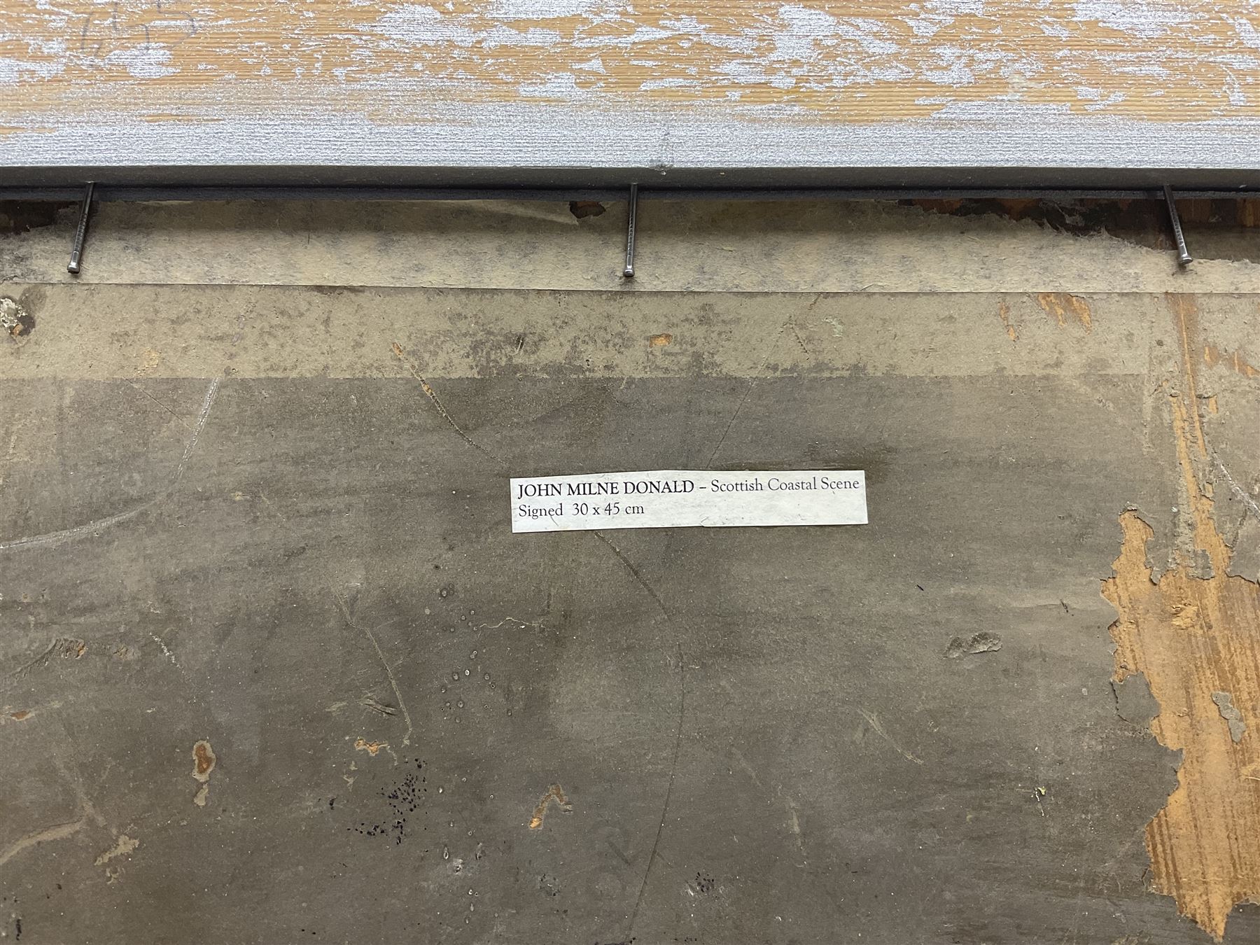 John Milne Donald (Scottish 1819-1866): Choppy Seas on the Scottish Coast, oil on board signed 29cm x 42cm