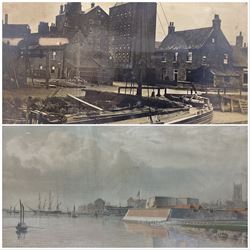 After William Frederick Settle (British 1821-1897): 'Blockhouse on the River', 19th century colour print together with early photograph of 'Grove Hill' 26cm x 38cm (2)