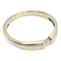  Single stone diamond white gold ring stamped 14k  