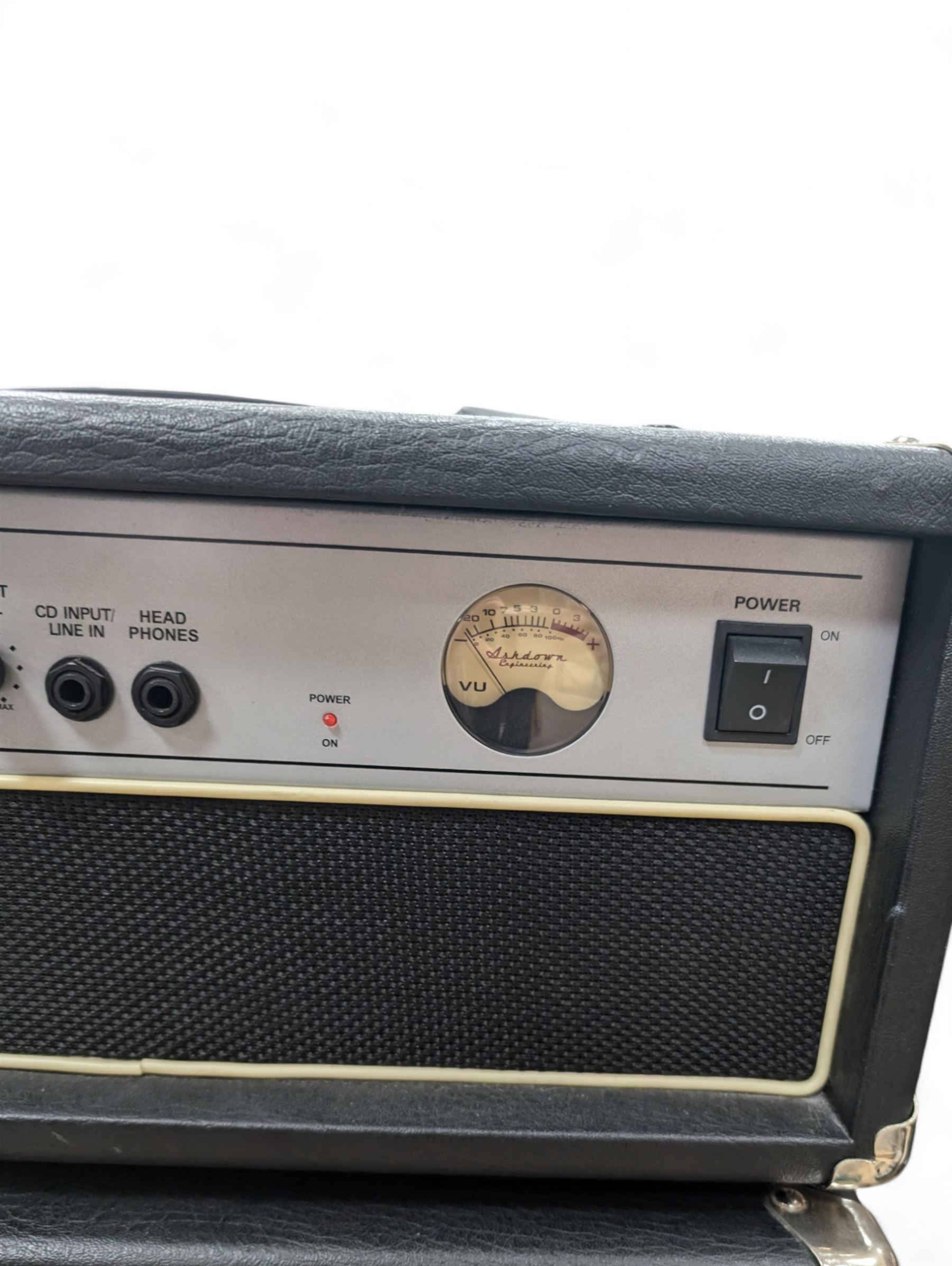 Ashdown Engineering Five Fifteen Mini Rig bass guitar amplifier head, serial no. 2011116351, with speaker cabinet, head H20cm, W44cm, cab H60cm, W44cm