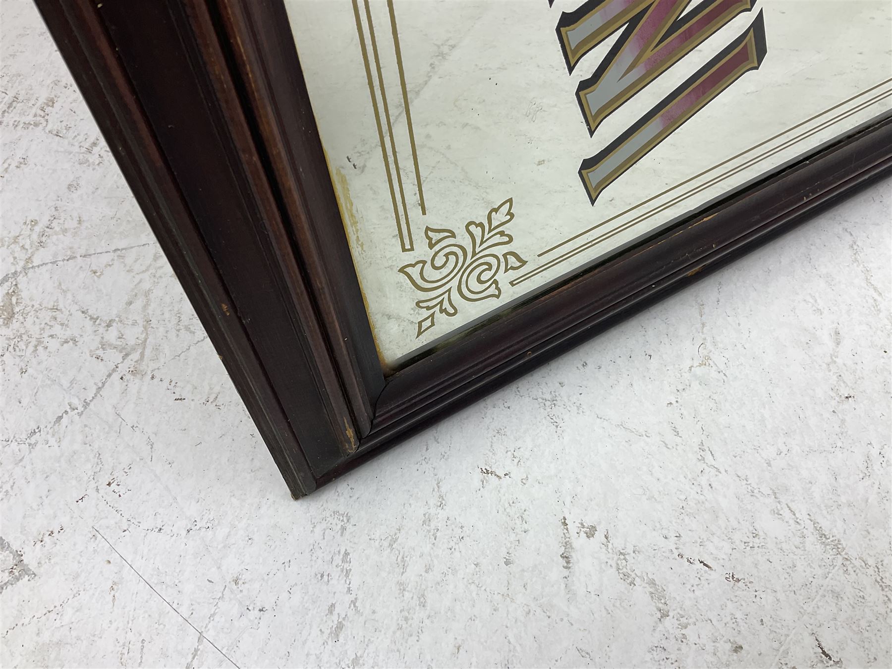 Worthingtons Brewery advertising mirror together with Burtons ales advertising mirror, Worthingtons mirror H100cm 
